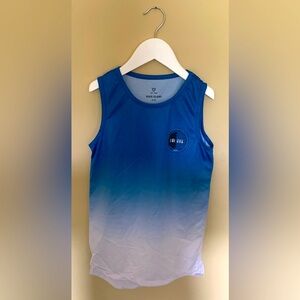 River Island Boys Blue Fade 'Unique' Logo Tank Top